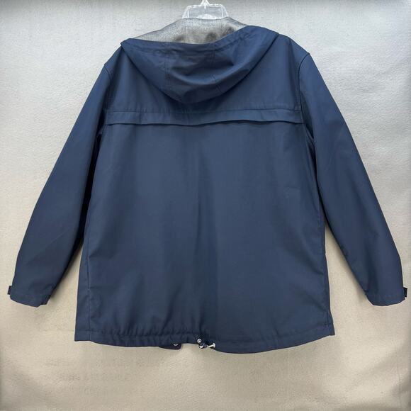 Roamers & Seekers Rain Jacket Men's L Blue Grey Globetrotter Log It Lined EUC - Picture 2 of 10